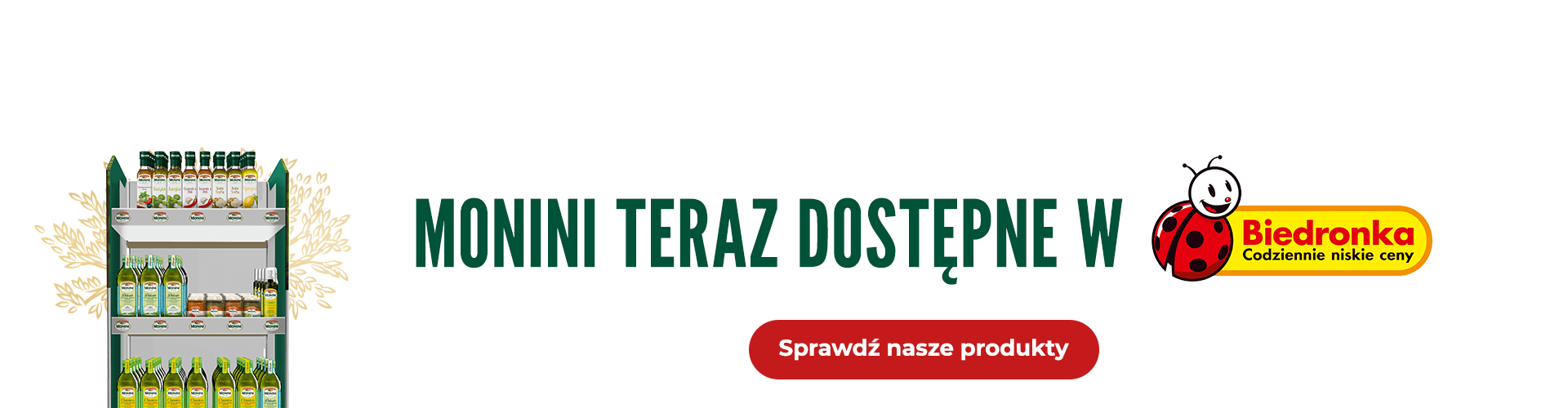 Monini dostępne w biedronce