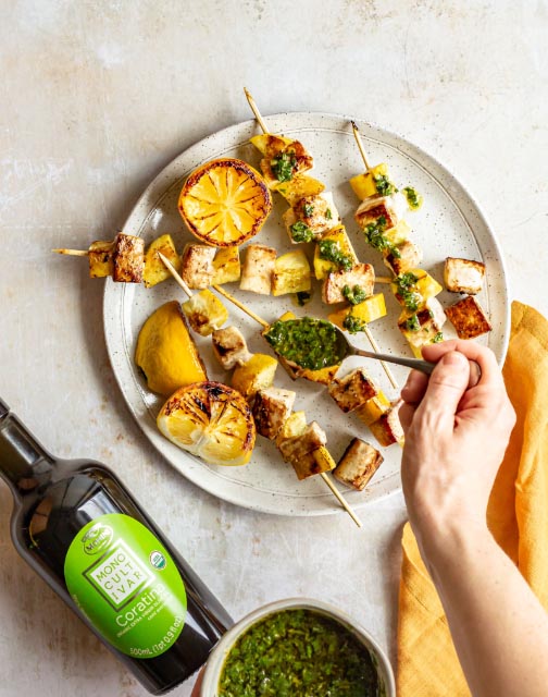 Grilled Swordfish Skewers