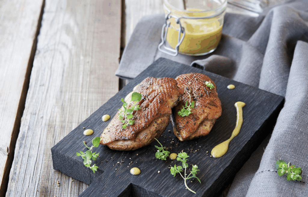 Magret de canard fumé à l’orange