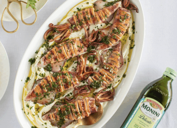 Grilled Calamari with Whipped Feta