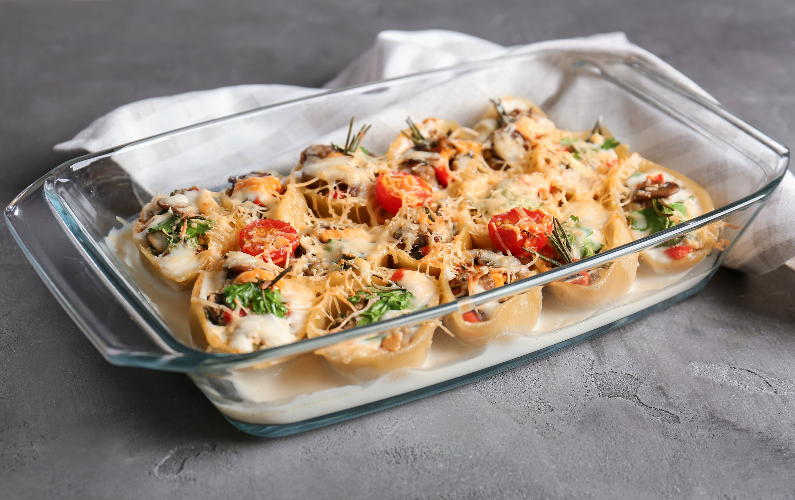 Svampfyllda pastasnäckor